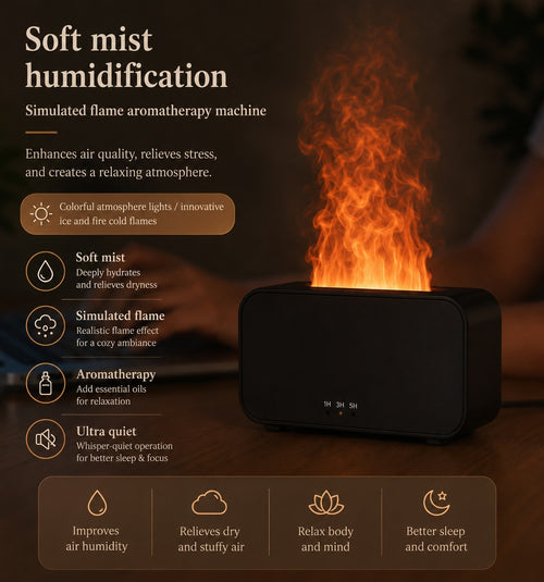 Focus Flame Aroma Diffuser & Humidifier