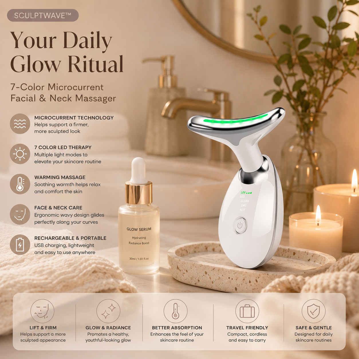 SculptWave Facial & Neck Massager