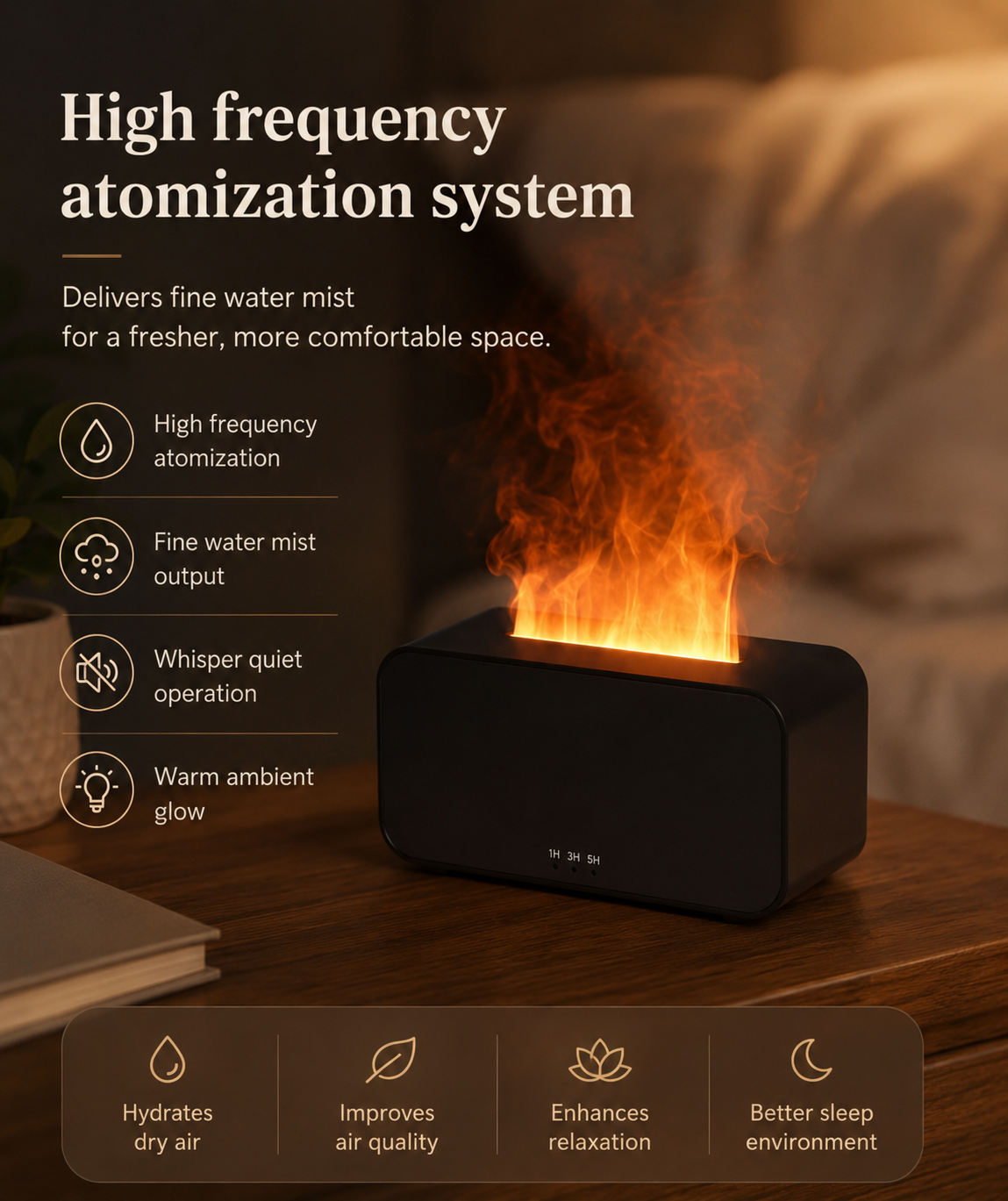 Focus Flame Aroma Diffuser & Humidifier